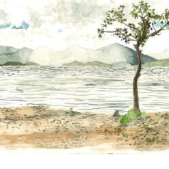 Cairn Watercolour #3 - Milarocchy Bay - A4 glossy Print