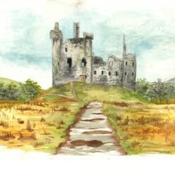Cairn Watercolour #8 - Kilchurn Castle - A3 glossy Print